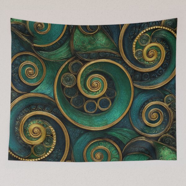 Item preview, New Zealand Māori Paua Pattern Koru Design 600 designed and sold by GrinGalore.