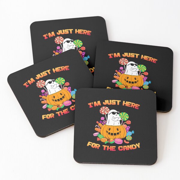 Item preview, I'm Just Here for the Candy" Ghost in Pumpkin with Lollipops and Candy designed and sold by LarryMBrown.