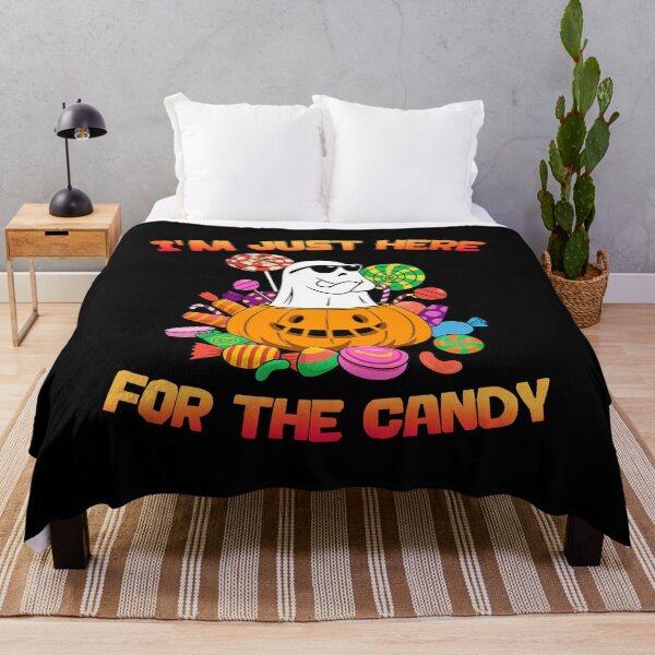 Item preview, I'm Just Here for the Candy" Ghost in Pumpkin with Lollipops and Candy designed and sold by LarryMBrown.