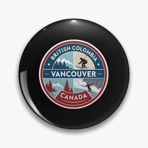 Item preview, Vancouver Canada Vintage Travel Sticker – British Columbia Adventure Design designed and sold by VividOrganica.