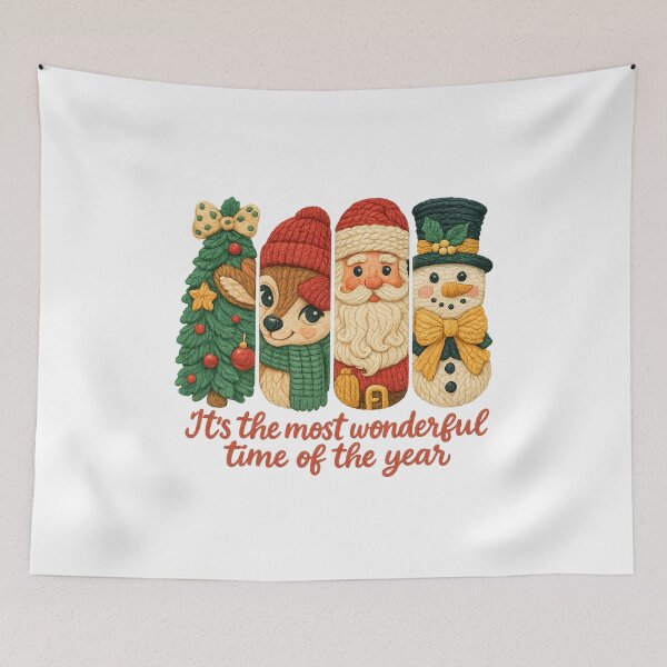 Item preview, Sweatshirt embroidery christmas｜Merry christmas yarn｜yarn christmas tree decorations designed and sold by PixelBlooming.