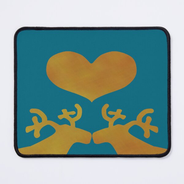 Item preview, Golden Reindeer couple on blue - Calm, Sensory-Friendly designed and sold by CreaTwinkles.