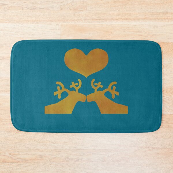 Item preview, Golden Reindeer couple on blue - Calm, Sensory-Friendly designed and sold by CreaTwinkles.