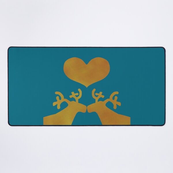 Item preview, Golden Reindeer couple on blue - Calm, Sensory-Friendly designed and sold by CreaTwinkles.