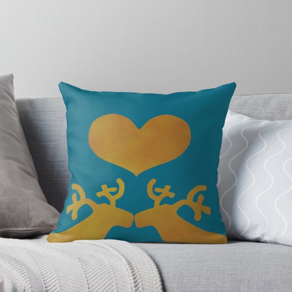 Item preview, Golden Reindeer couple on blue - Calm, Sensory-Friendly designed and sold by CreaTwinkles.