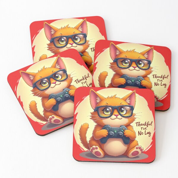Item preview, Thankful for No Lag – Funny Gamer Cat Thanksgiving designed and sold by ShirtHatch.