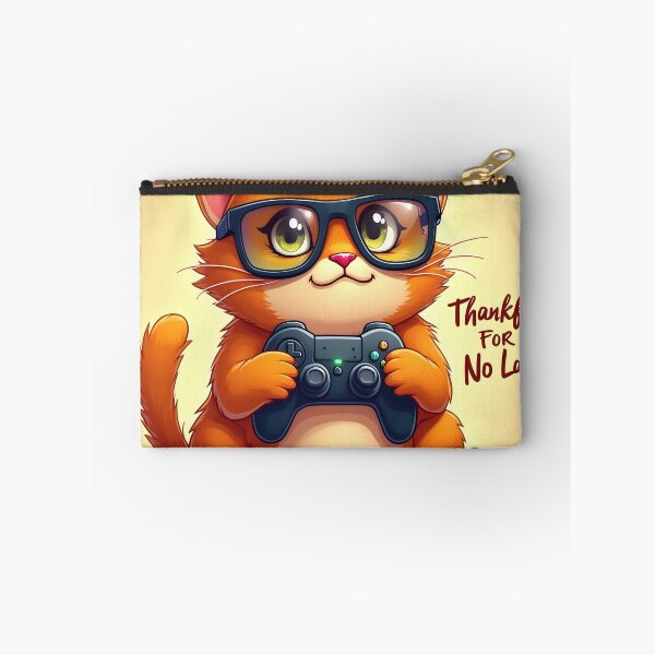 Item preview, Thankful for No Lag – Funny Gamer Cat Thanksgiving designed and sold by ShirtHatch.