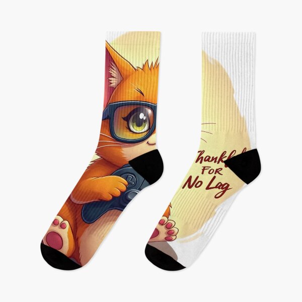 Item preview, Thankful for No Lag – Funny Gamer Cat Thanksgiving designed and sold by ShirtHatch.