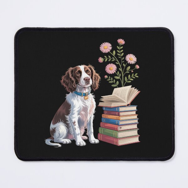 Item preview, English Springer Spaniel Sprocker Book Reading Flowers designed and sold by LeeEvans222.