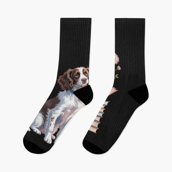 Item preview, English Springer Spaniel Sprocker Book Reading Flowers designed and sold by LeeEvans222.