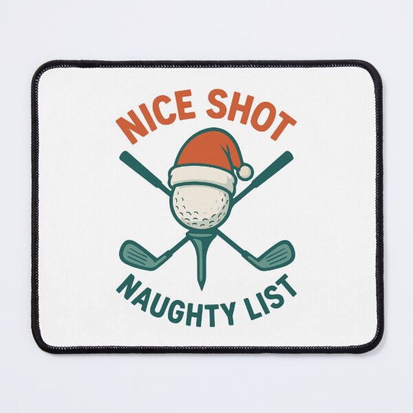 Item preview, Nice Shot Naughty List Golf Christmas Fun designed and sold by LuminOrb.