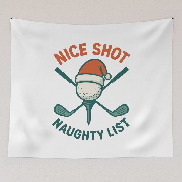 Item preview, Nice Shot Naughty List Golf Christmas Fun designed and sold by LuminOrb.