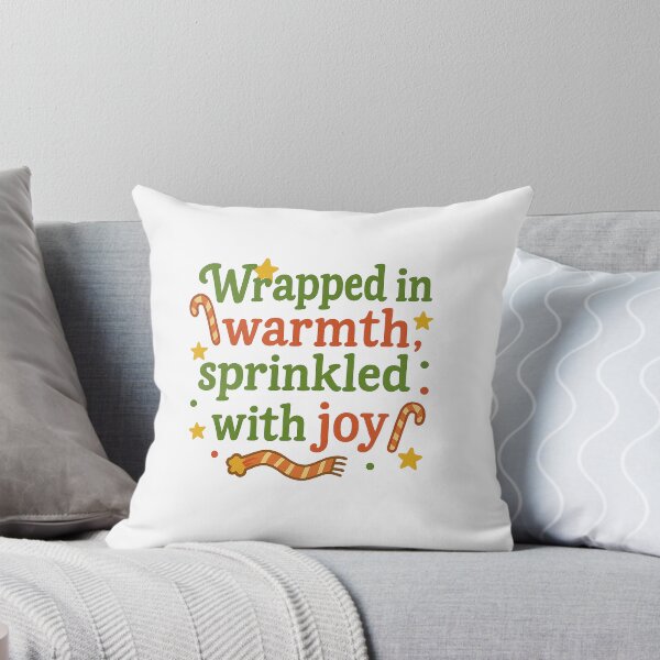 Item preview, Wrapped in Warmth Sprinkled with Joy – Cozy Christmas Quote Design designed and sold by myMuzick.