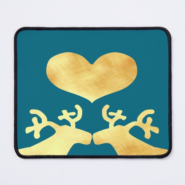 Item preview, Golden Reindeer couple on blue - Calm, Sensory-Friendly designed and sold by CreaTwinkles.