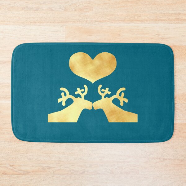 Item preview, Golden Reindeer couple on blue - Calm, Sensory-Friendly designed and sold by CreaTwinkles.