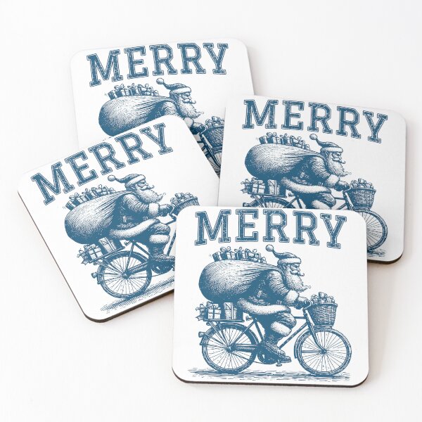 Item preview, Christmas | Santa | Bicycle | Merry designed and sold by Jcat7.