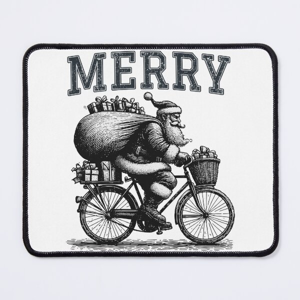 Item preview, Christmas | Santa | Bicycle | Merry designed and sold by Jcat7.