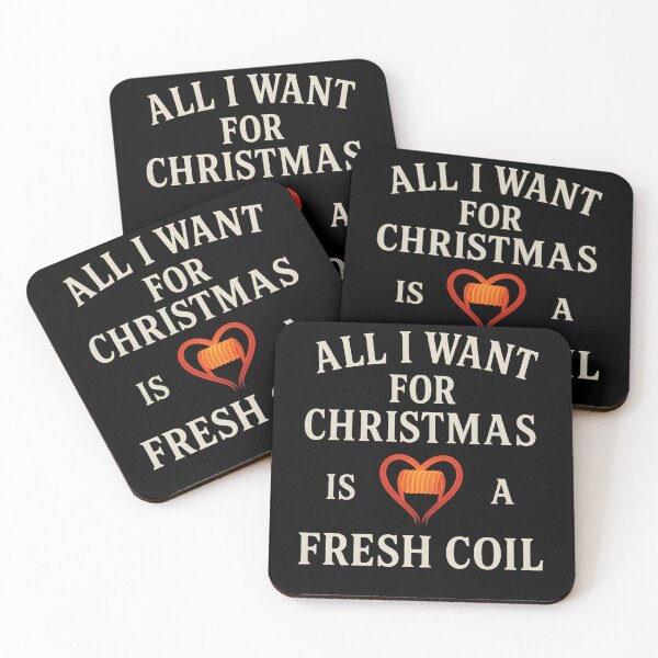 Item preview, All I Want for Christmas Is a Fresh Coil – Vape Heart Typography Design designed and sold by House of Taste Designs.