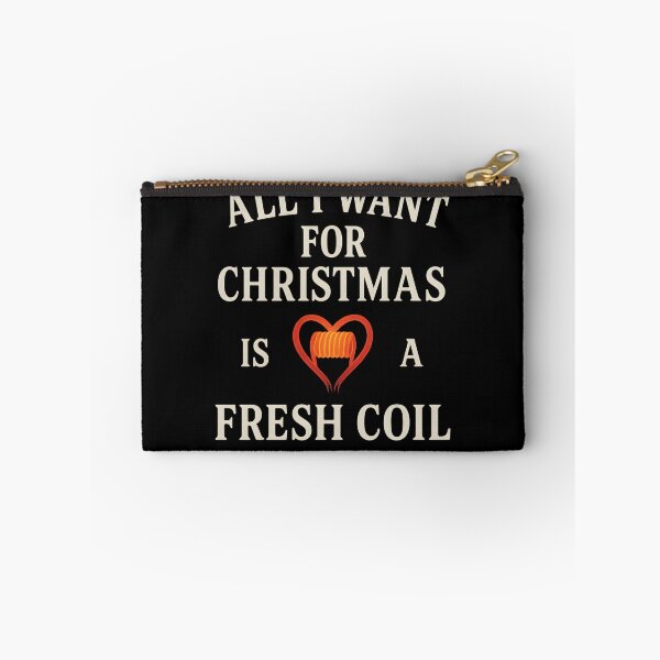 Item preview, All I Want for Christmas Is a Fresh Coil – Vape Heart Typography Design designed and sold by House of Taste Vape Designs.