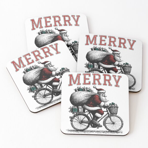 Item preview, Christmas | Santa | Bicycle | Merry designed and sold by Jcat7.
