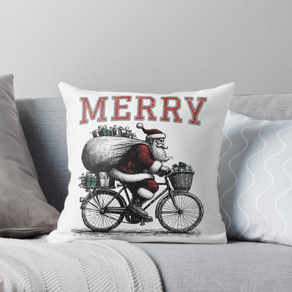 Item preview, Christmas | Santa | Bicycle | Merry designed and sold by Jcat7.