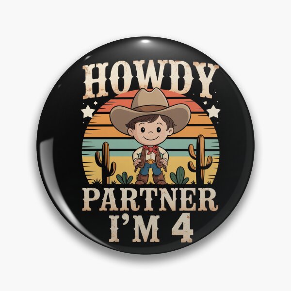 Item preview, Howdy Partner I'M 4 Cowboy 4Th Birthday designed and sold by Veroniadic.