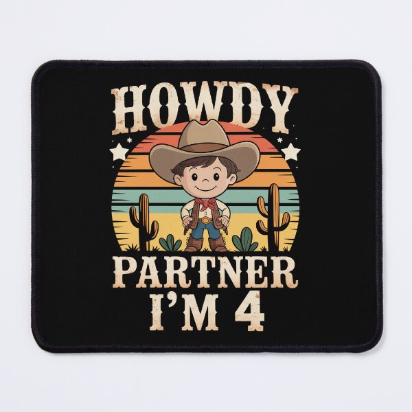 Item preview, Howdy Partner I'M 4 Cowboy 4Th Birthday designed and sold by Veroniadic.