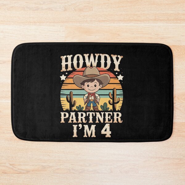 Item preview, Howdy Partner I'M 4 Cowboy 4Th Birthday designed and sold by Veroniadic.