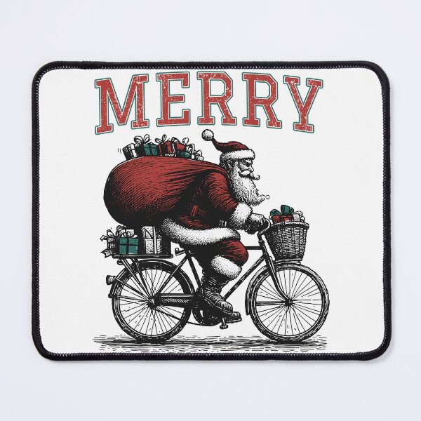 Item preview, Christmas | Santa | Bicycle | Merry designed and sold by Jcat7.