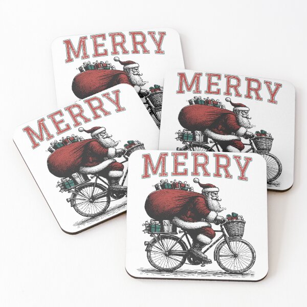 Item preview, Christmas | Santa | Bicycle | Merry designed and sold by Jcat7.