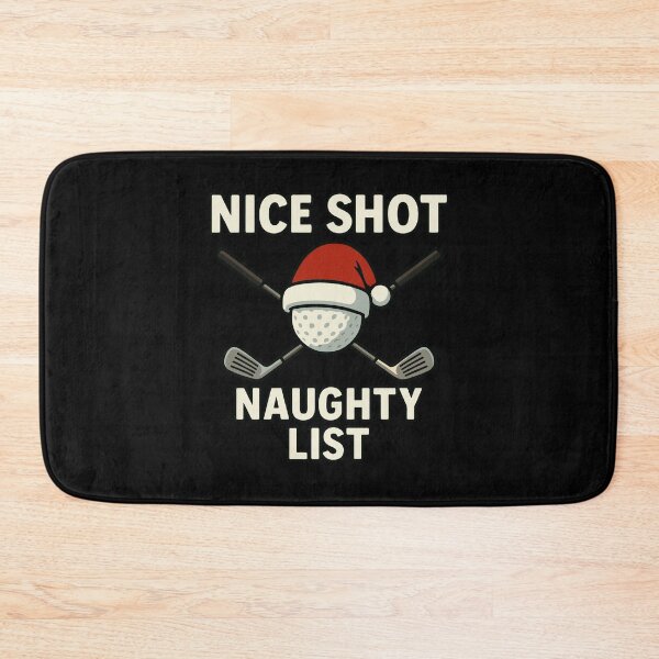 Item preview, Nice Shot Naughty List Funny Golf Xmas designed and sold by LuminOrb.