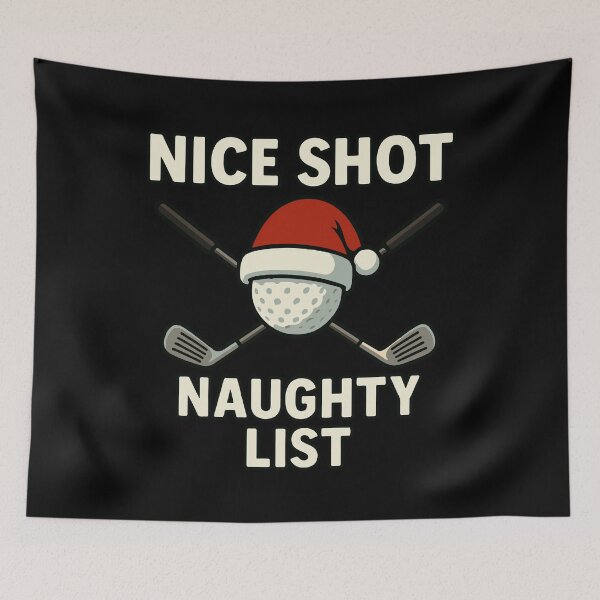 Item preview, Nice Shot Naughty List Funny Golf Xmas designed and sold by LuminOrb.