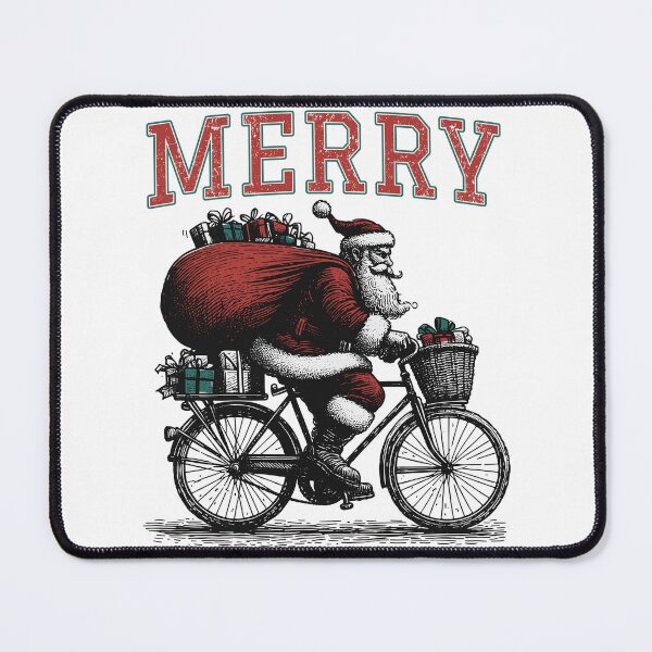 Item preview, Christmas | Santa | Bicycle | Merry designed and sold by Jcat7.