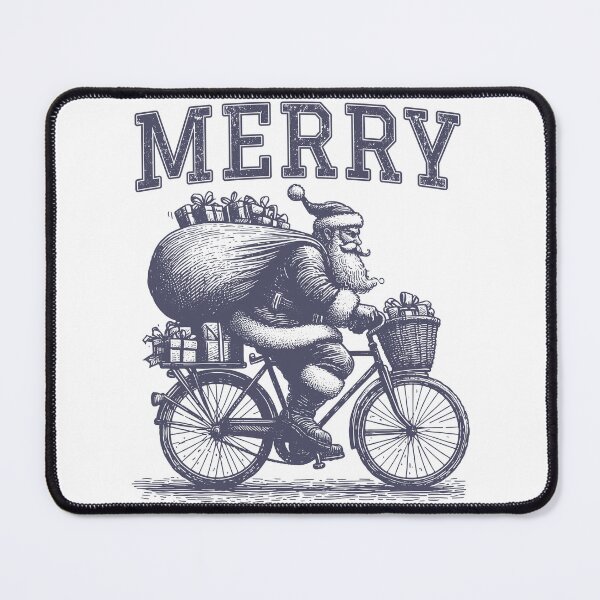 Item preview, Christmas | Santa | Bicycle | Merry designed and sold by Jcat7.