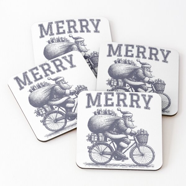 Item preview, Christmas | Santa | Bicycle | Merry designed and sold by Jcat7.