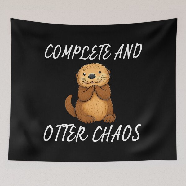 Item preview, Complete and Otter Chaos - Cute Otter Illustration designed and sold by TinaMDedrick.