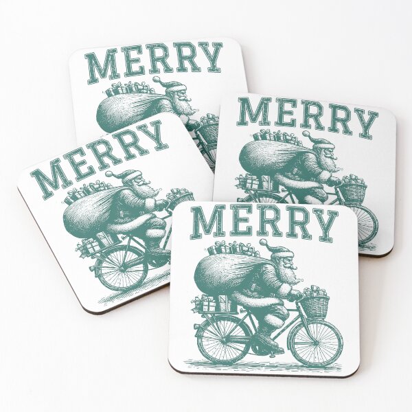 Item preview, Christmas | Santa | Bicycle | Merry designed and sold by Jcat7.