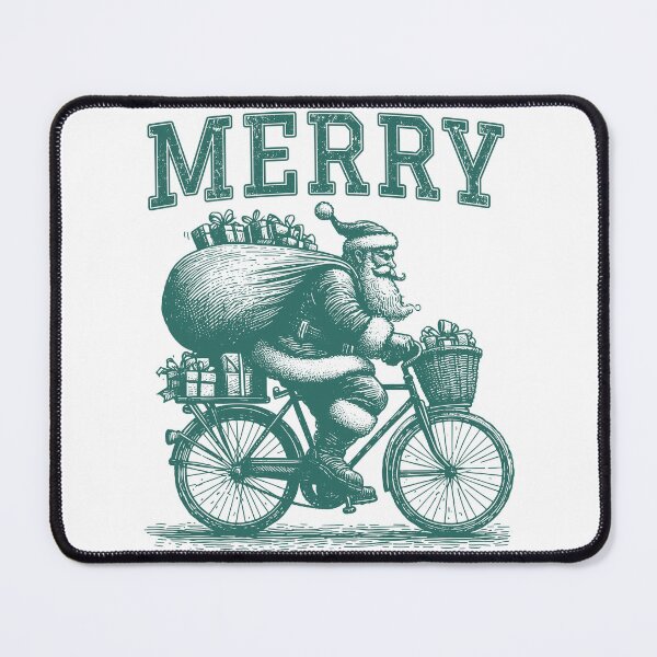 Item preview, Christmas | Santa | Bicycle | Merry designed and sold by Jcat7.