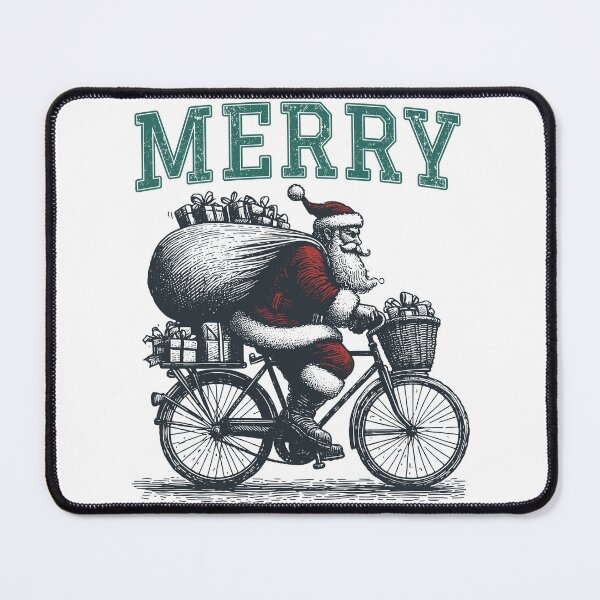 Item preview, Christmas | Santa | Bicycle | Merry designed and sold by Jcat7.