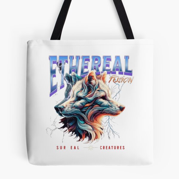 Item preview, Ethereal Fusion Wolves – Surreal Spirit Creature Artwork designed and sold by GloboStyle Design .