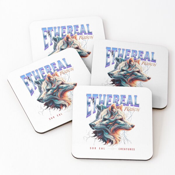 Item preview, Ethereal Fusion Wolves – Surreal Spirit Creature Artwork designed and sold by GloboStyle Design .