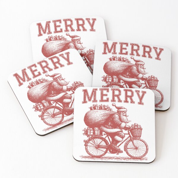 Item preview, Christmas | Santa | Bicycle | Merry designed and sold by Jcat7.