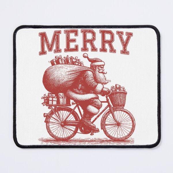 Item preview, Christmas | Santa | Bicycle | Merry designed and sold by Jcat7.