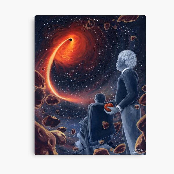 Ghosts in the Sky: Einstein and Hawking Canvas Print