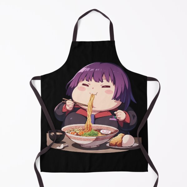 Item preview, Hitagi Senjougahara Chibi Anime Girl Eating Ramen from Bakemonogatari designed and sold by Raslbazola.