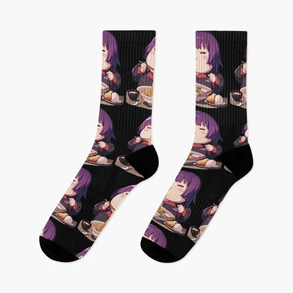 Item preview, Hitagi Senjougahara Chibi Anime Girl Eating Ramen from Bakemonogatari designed and sold by Raslbazola.