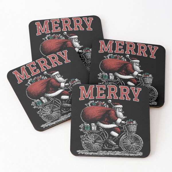 Item preview, Christmas | Santa | Bicycle | Merry designed and sold by Jcat7.