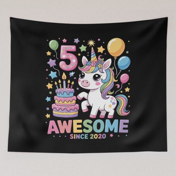 Item preview, Unicorn 5th Birthday 5 Year Old Unicorn Party Girls Outfit designed and sold by NeomiStoreSS.
