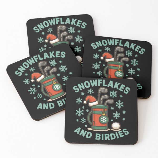Item preview, Snowflakes And Birdies Santa Golf Holiday Fun designed and sold by LuminOrb.