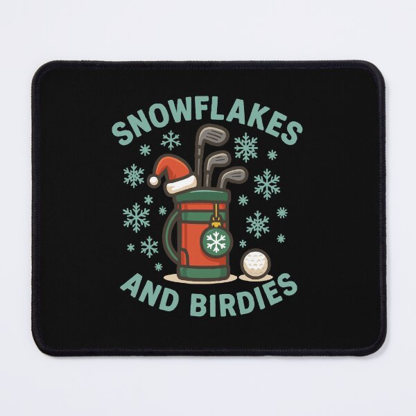 Item preview, Snowflakes And Birdies Santa Golf Holiday Fun designed and sold by LuminOrb.